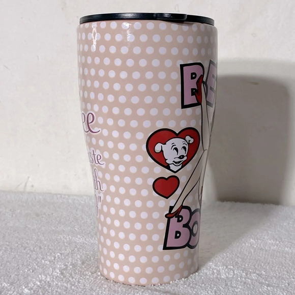 Betty Boop Pink Polkadot Tall Travel Mug With Lid - Picture 4 of 10